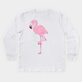 pink flamingo Kids Long Sleeve T-Shirt